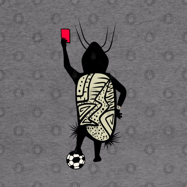 Football Referee Cave Person With Red Card by Caving Designs